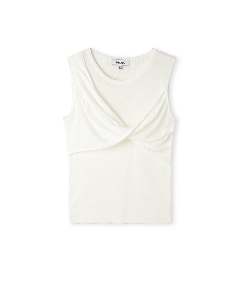 Ipekyol Twisted Knit Top Cream