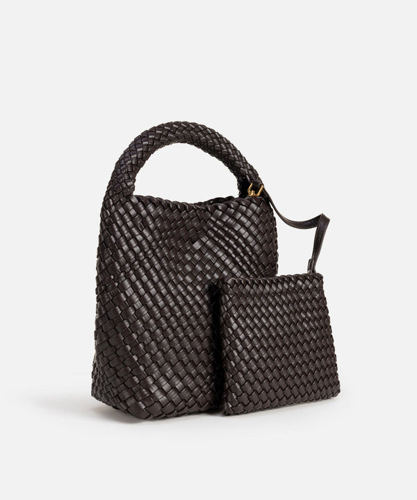 Ipekyol Lattice Slouchy Small Bag Dark Brown