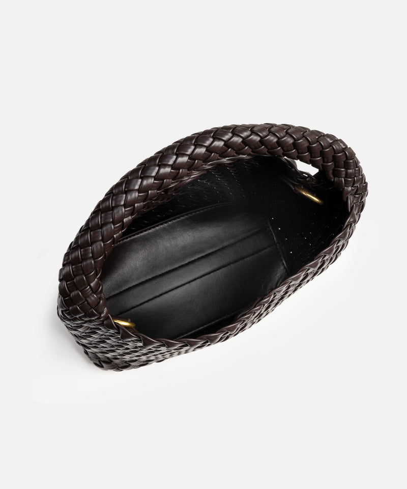 Ipekyol Lattice Slouchy Small Bag Dark Brown