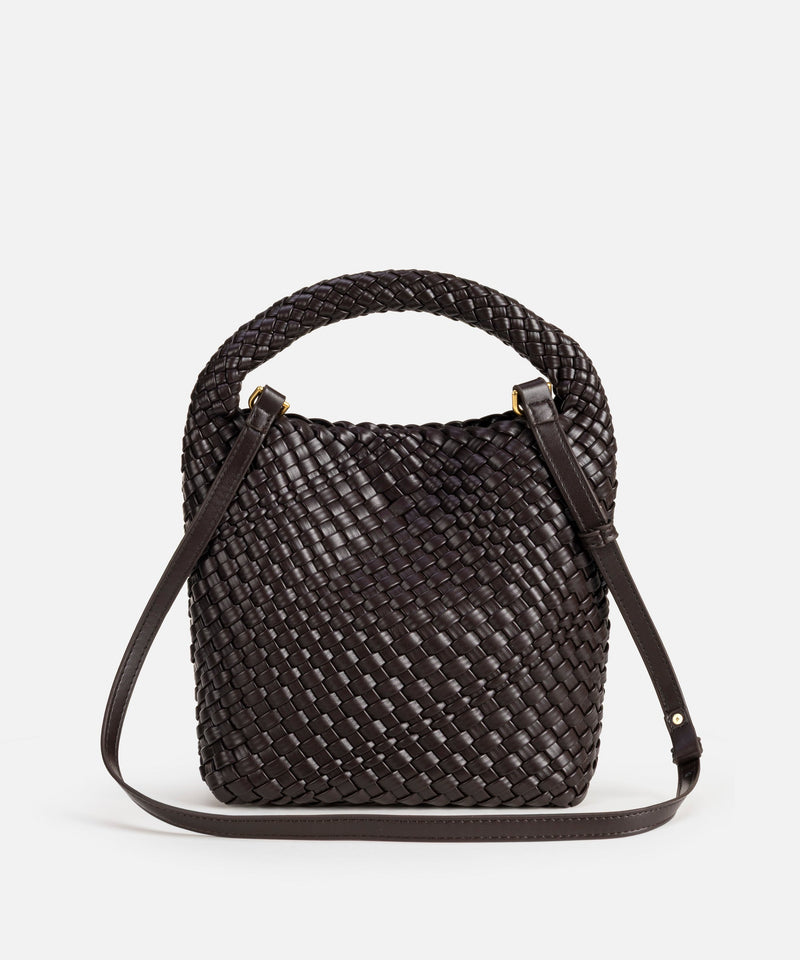 Ipekyol Lattice Slouchy Small Bag Dark Brown