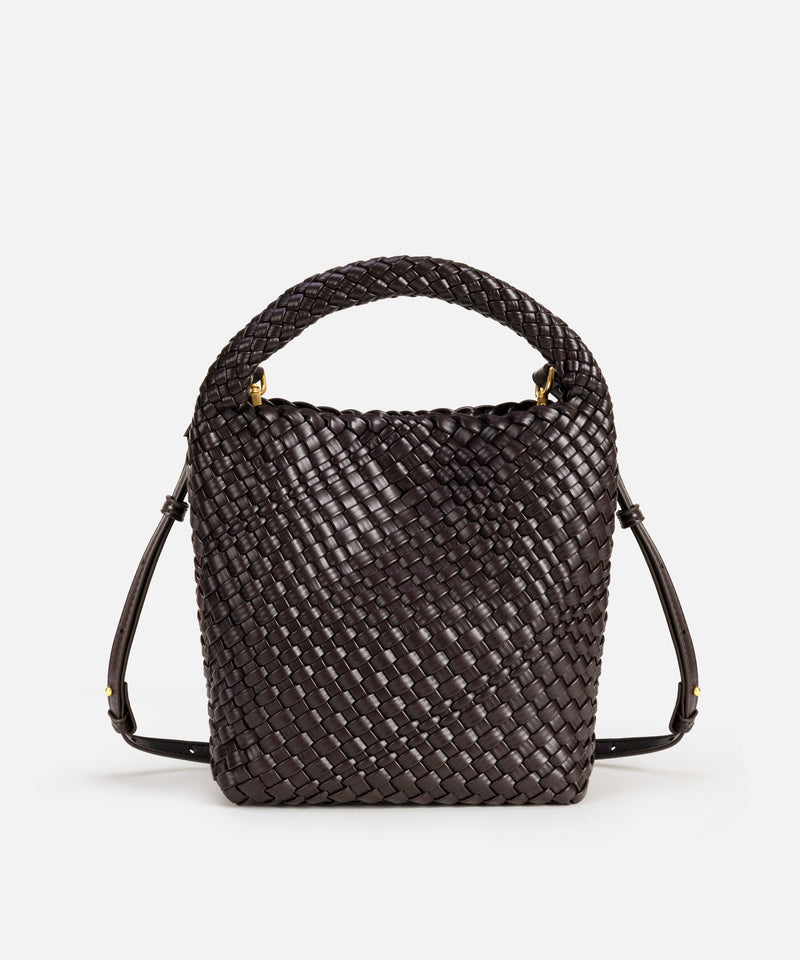 Ipekyol Lattice Slouchy Small Bag Dark Brown
