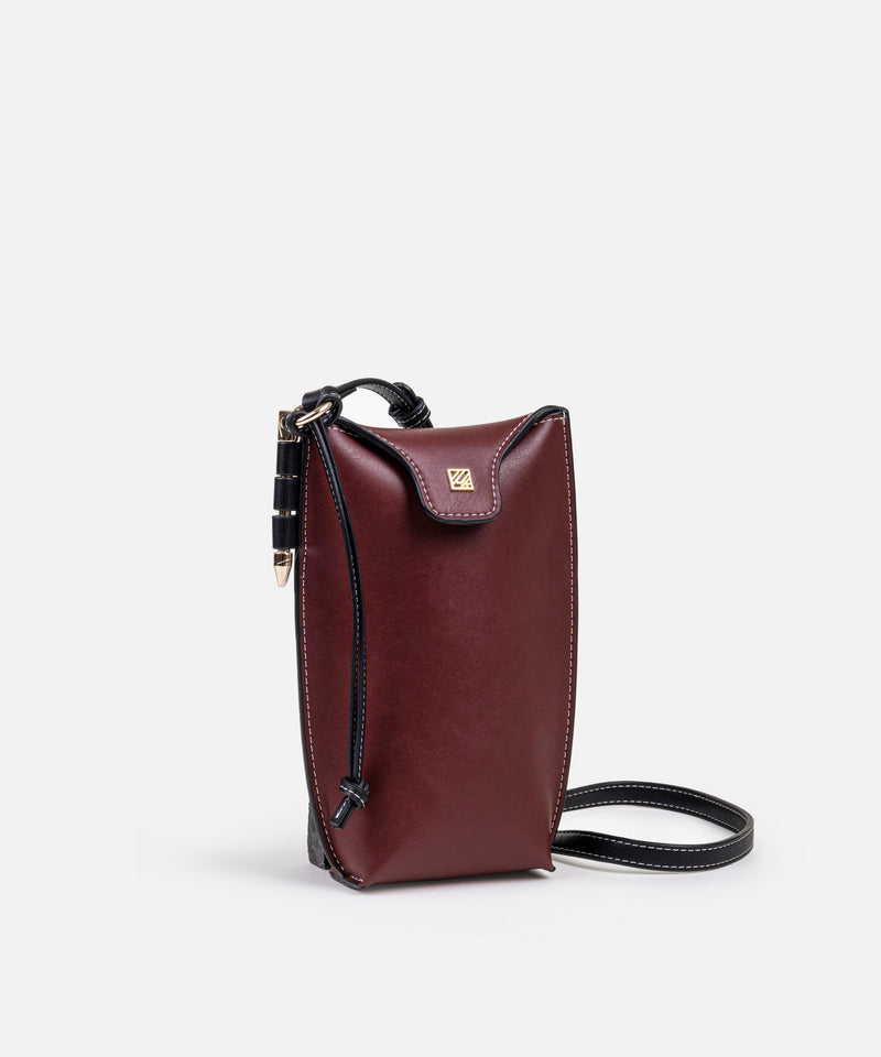 Ipekyol Monogram Buckle Color-Block Bag Bordoux