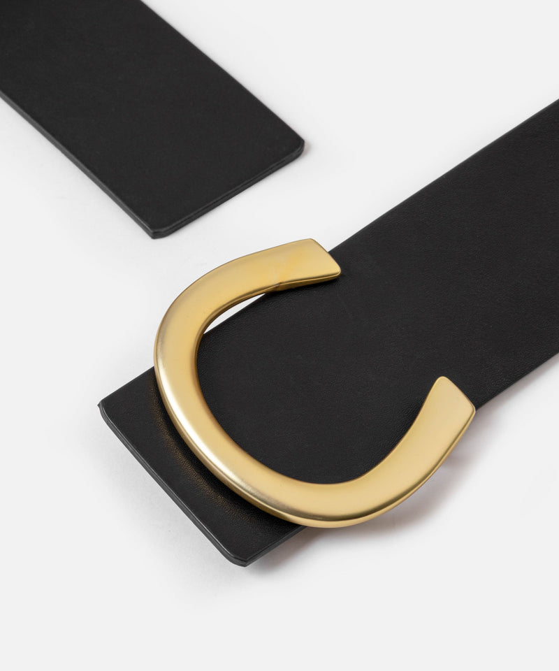 Ipekyol Leather-Effect Belt Black