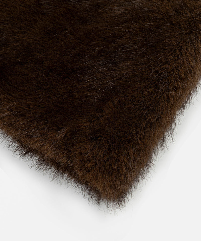 Ipekyol Faux Fur Scarf Dark Brown