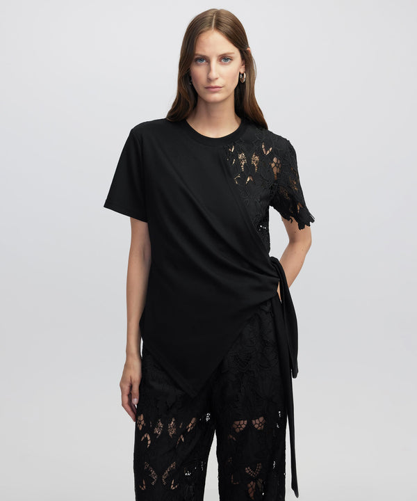 Ipekyol Mixed Asymmetric T-Shirt  Black