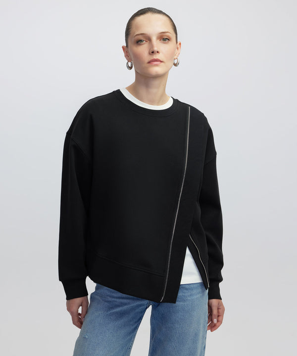 Ipekyol Sweatshirt With Asymmetric Zipper Black