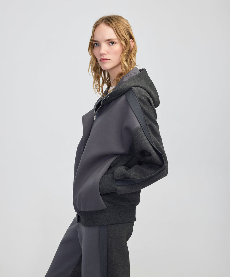 Ipekyol Color-Block Mixed Sweatshirt Anthracite