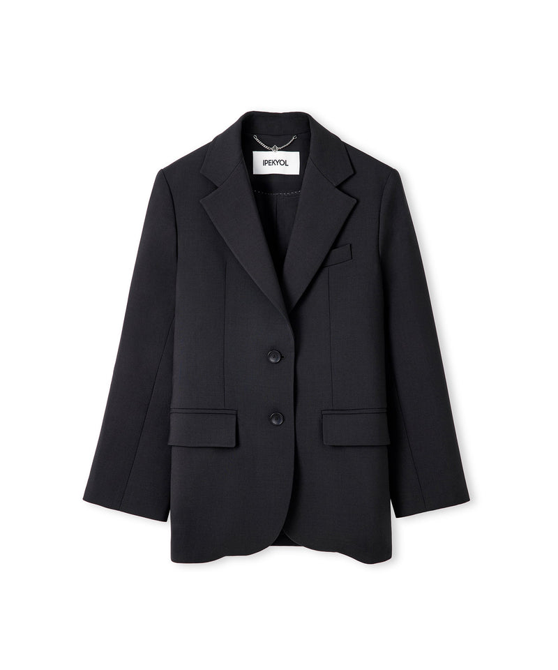 Ipekyol Wool-Blend Blazer Black