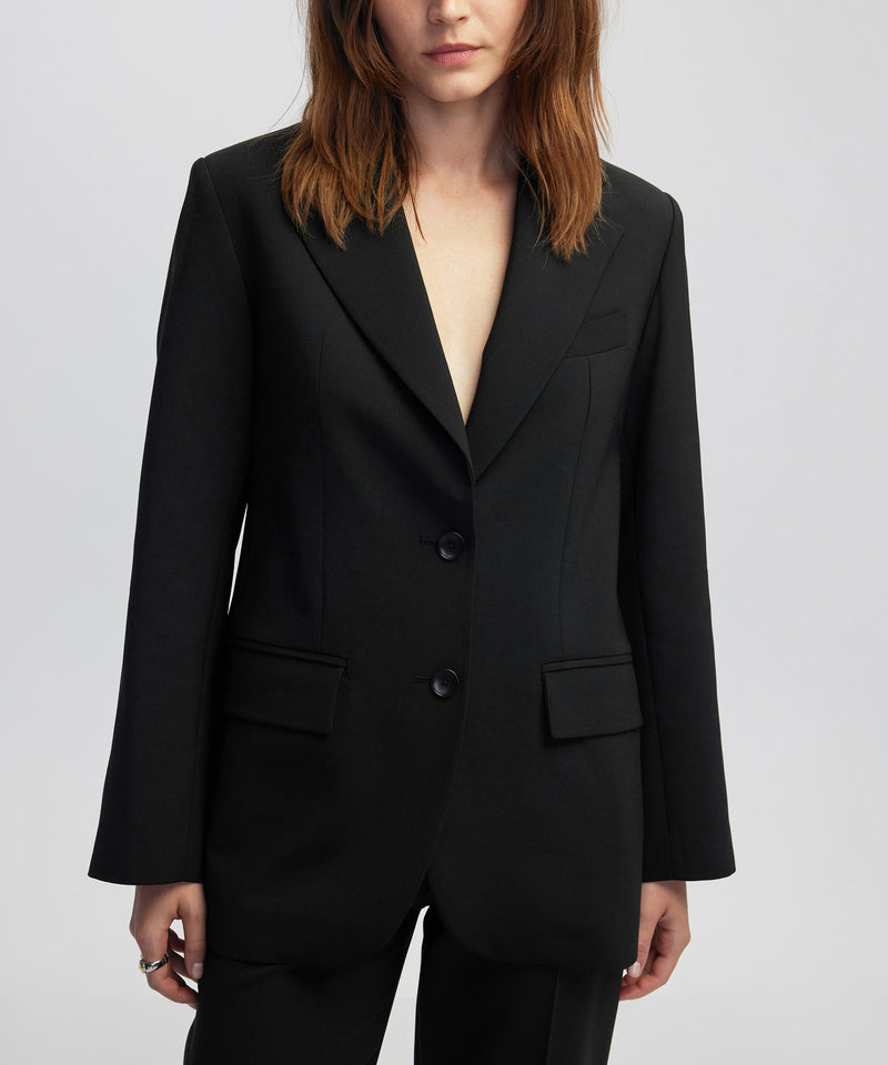 Ipekyol Wool-Blend Blazer Black