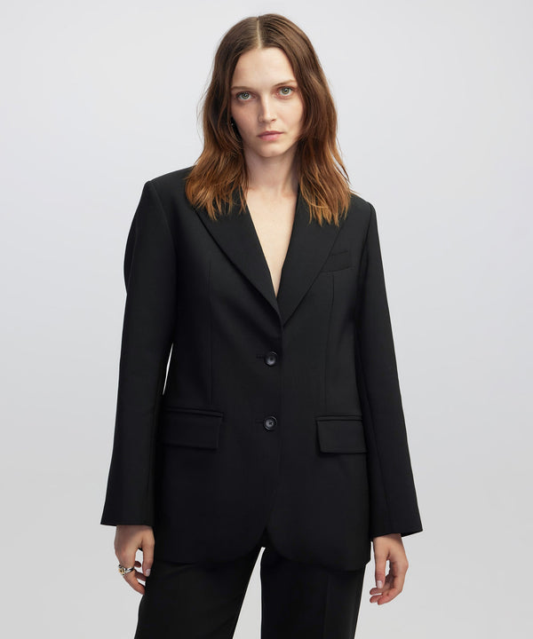 Ipekyol Wool-Blend Blazer Black