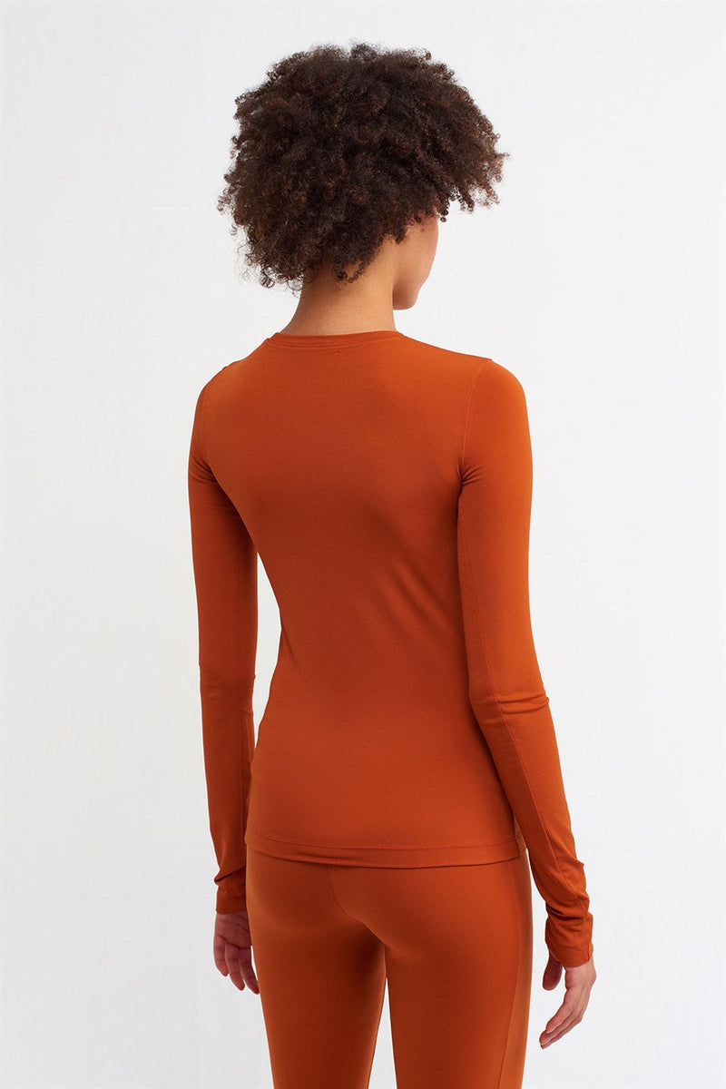 NU Long Sleeve T-Shirt Terra Cotta