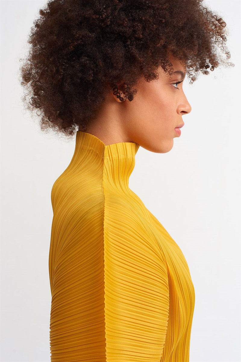 NU Detailed Sleeve Pleated Blouse Papia