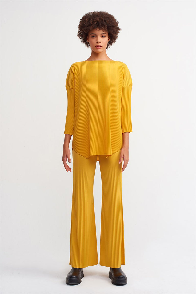 NU 3/4 Sleeve Ribbed Blouse Papia