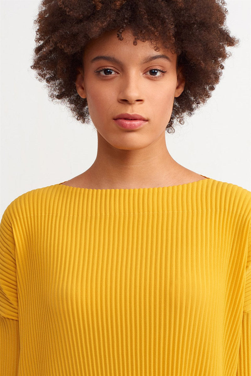NU 3/4 Sleeve Ribbed Blouse Papia