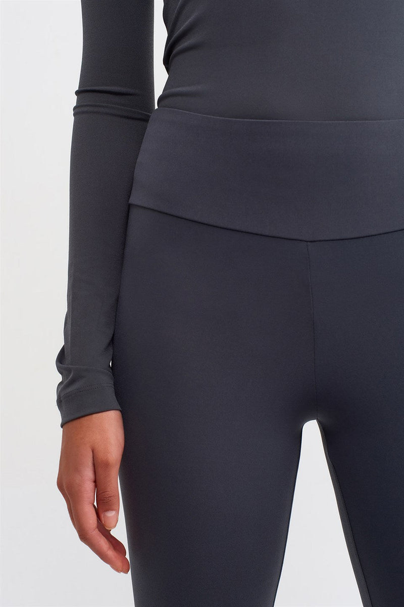 NU Flare Hem Knit Trouser Ebony