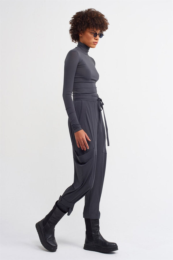 NU Stitched Detail Trouser Ebony