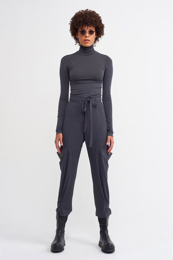 NU Stitched Detail Trouser Ebony