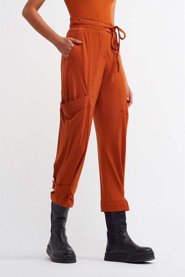 NU Stitched Detail Trouser Terra Cotta