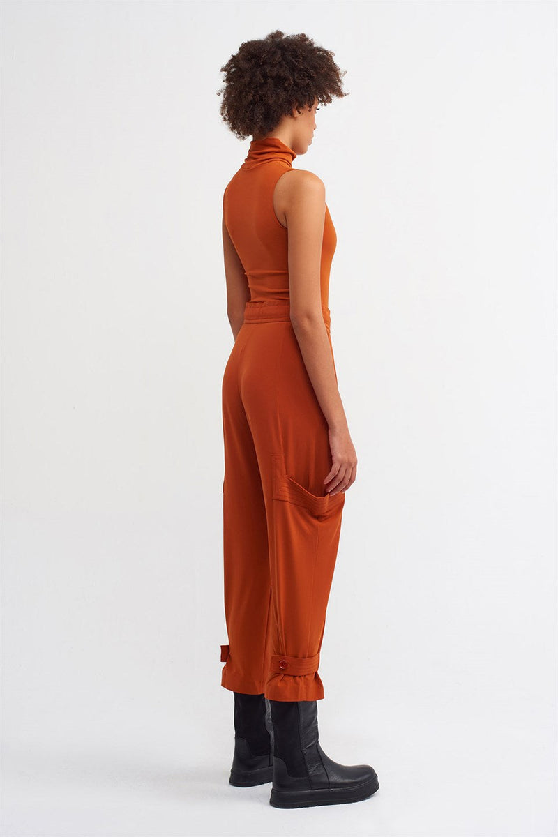 NU Stitched Detail Trouser Terra Cotta