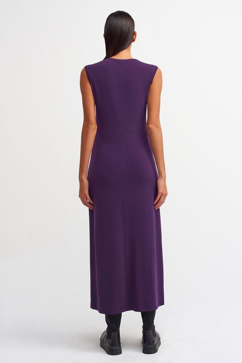 NU Sleeveless Maxi Dress Plum