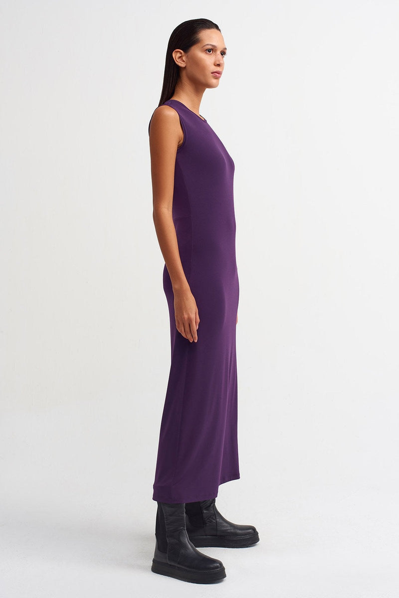 NU Sleeveless Maxi Dress Plum