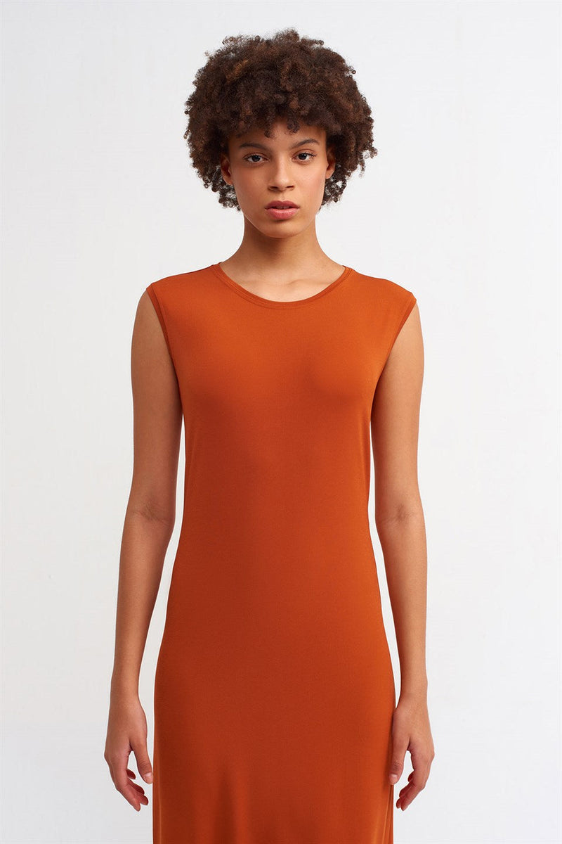 NU Sleeveless Maxi Dress Terra Cotta