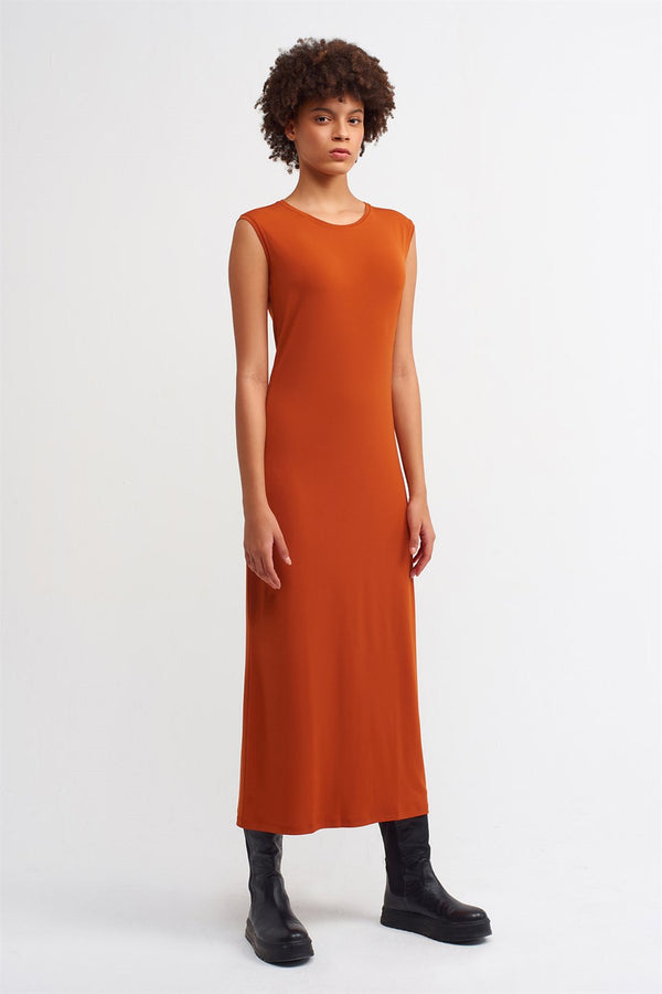 NU Sleeveless Maxi Dress Terra Cotta