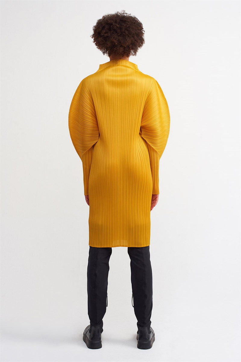 NU Detailed Sleeve Pleated Dress Papia