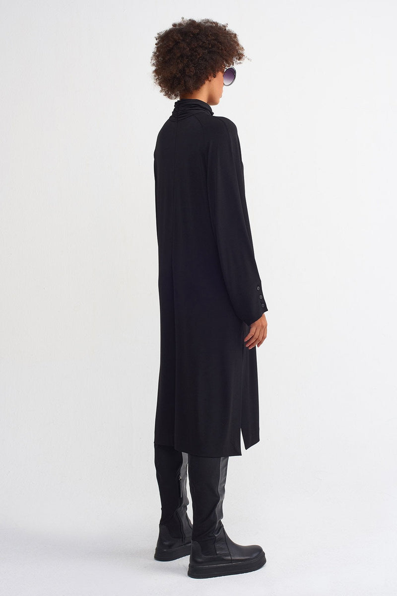 NU  Basic Turtleneck Dress Black