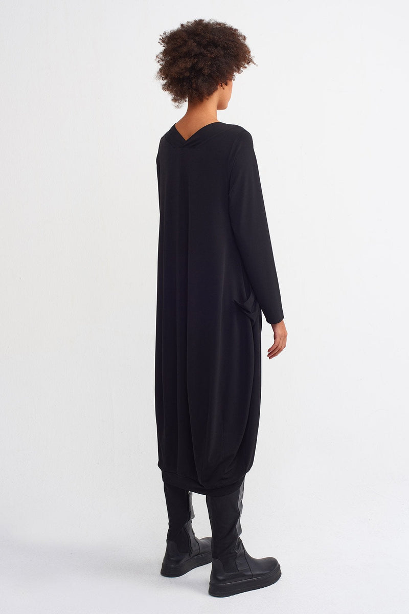 NU  Basic Midi Dress Black