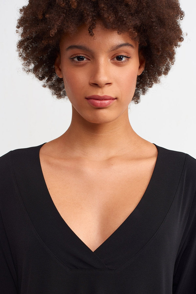 NU  Basic Midi Dress Black