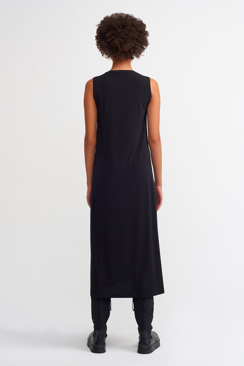 NU  Basic Sleeveless Dress Black