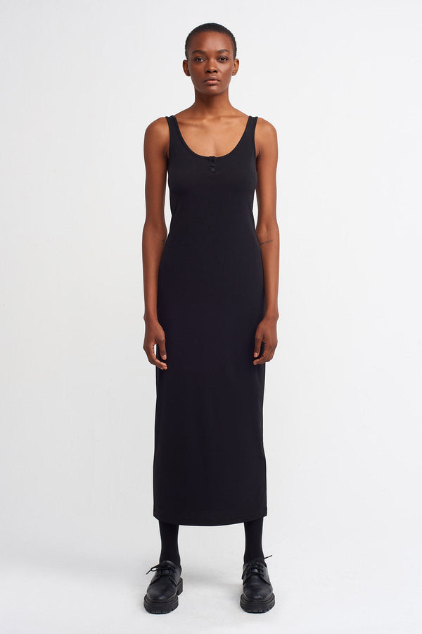 NU  Basic Slim Fit Dress Black