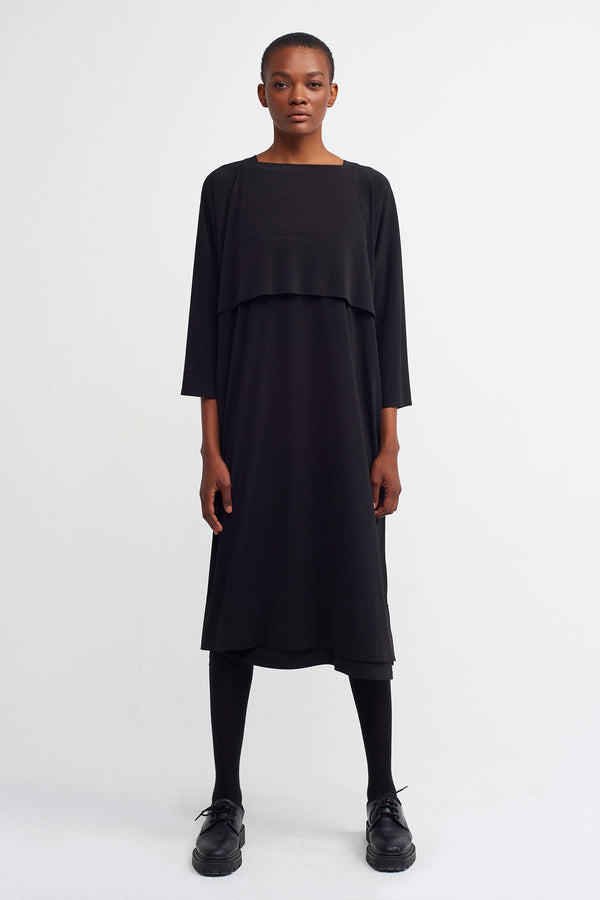 NU  Basic Midi Dress Black