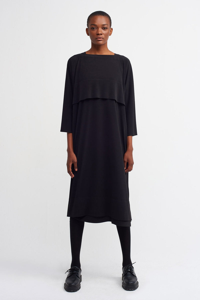 NU  Basic Midi Dress Black