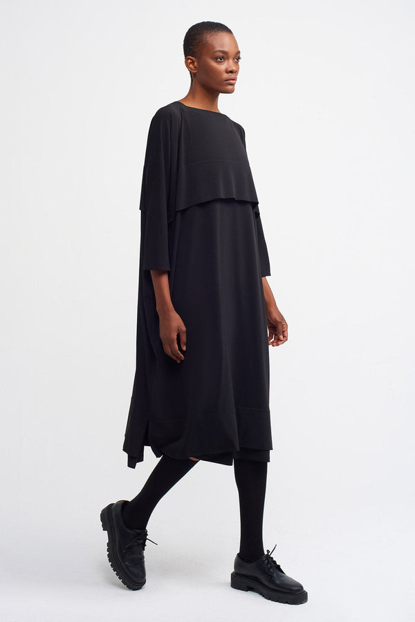 NU  Basic Midi Dress Black
