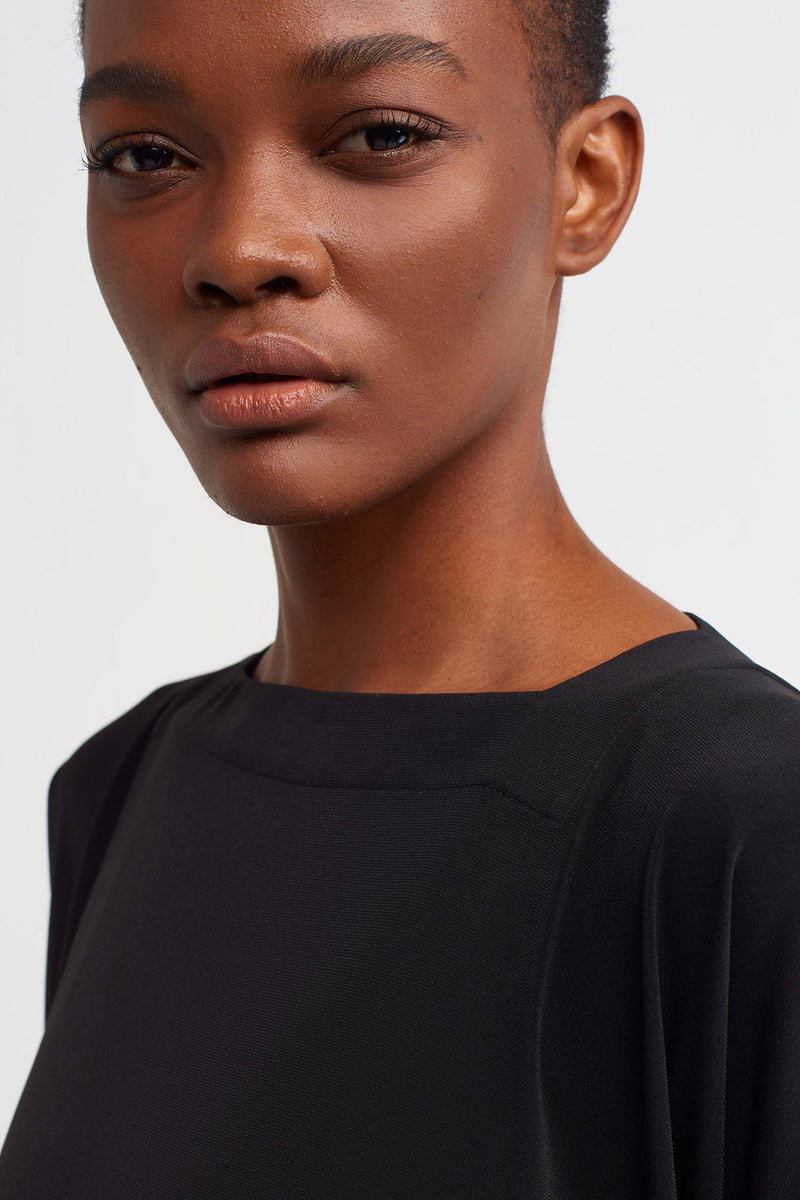 NU  Basic Midi Dress Black