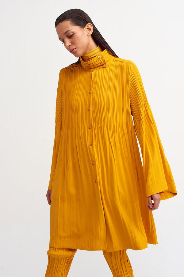 NU High Neck Pleated Dress Papia