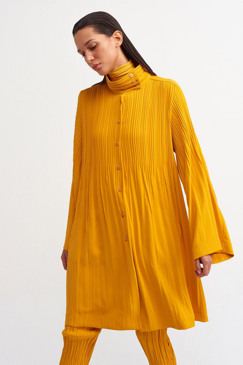 NU High Neck Pleated Dress Papia