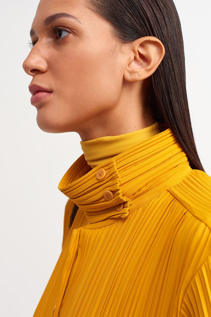 NU High Neck Pleated Dress Papia