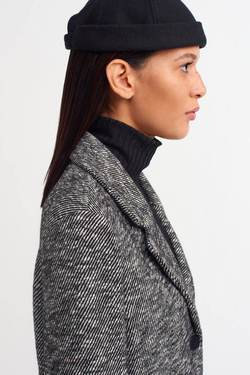 NU Wool Single Breated Jacket Grey Melanj