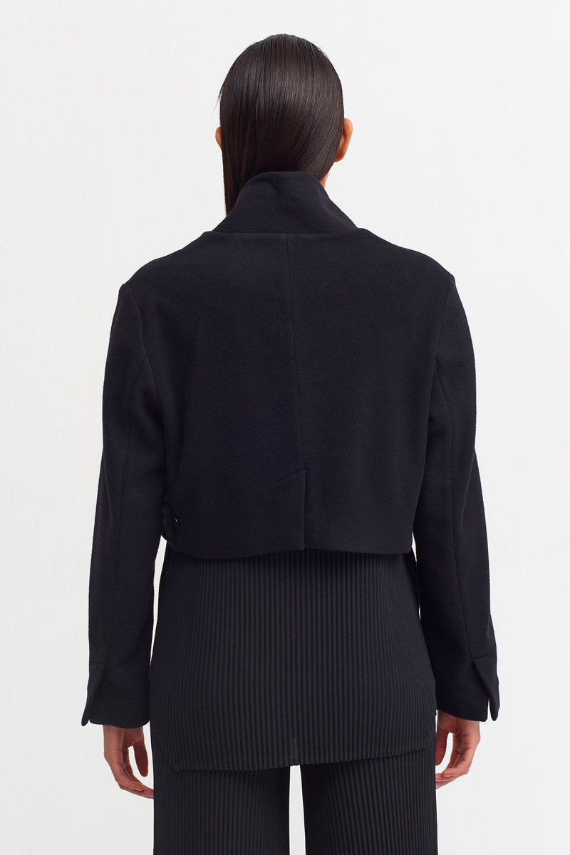 NU Wool Crop Jacket Black