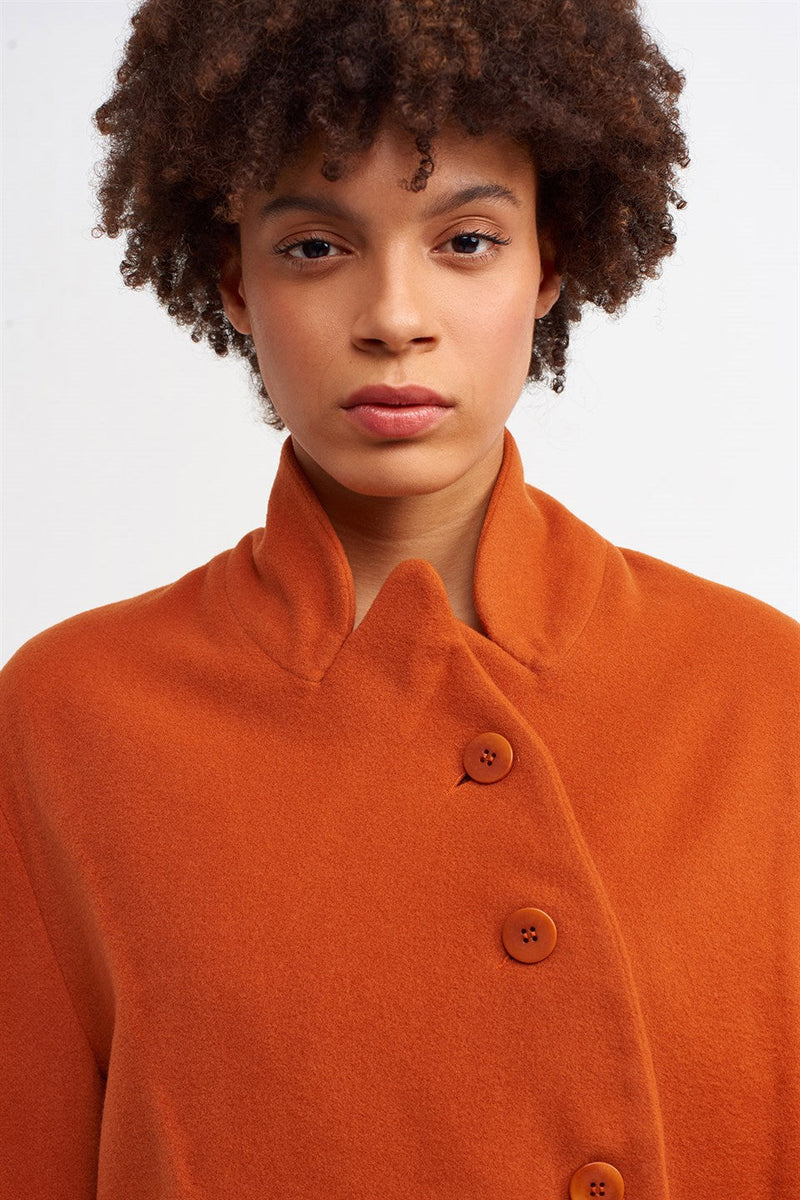 NU Wool Crop Jacket Terra Cotta