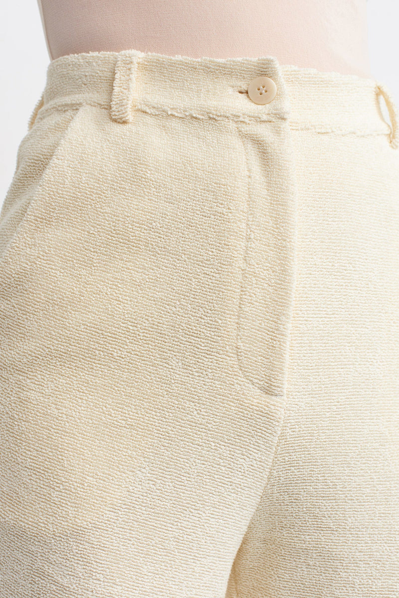 NU Textured Look Flared Trouser Natural