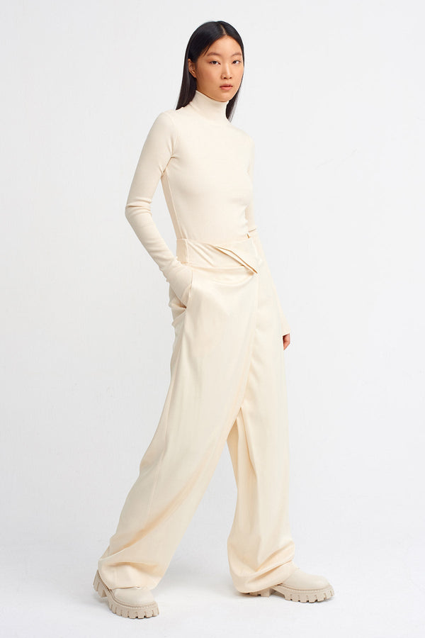 NU Fixed Overlap Panel Trouser Natural