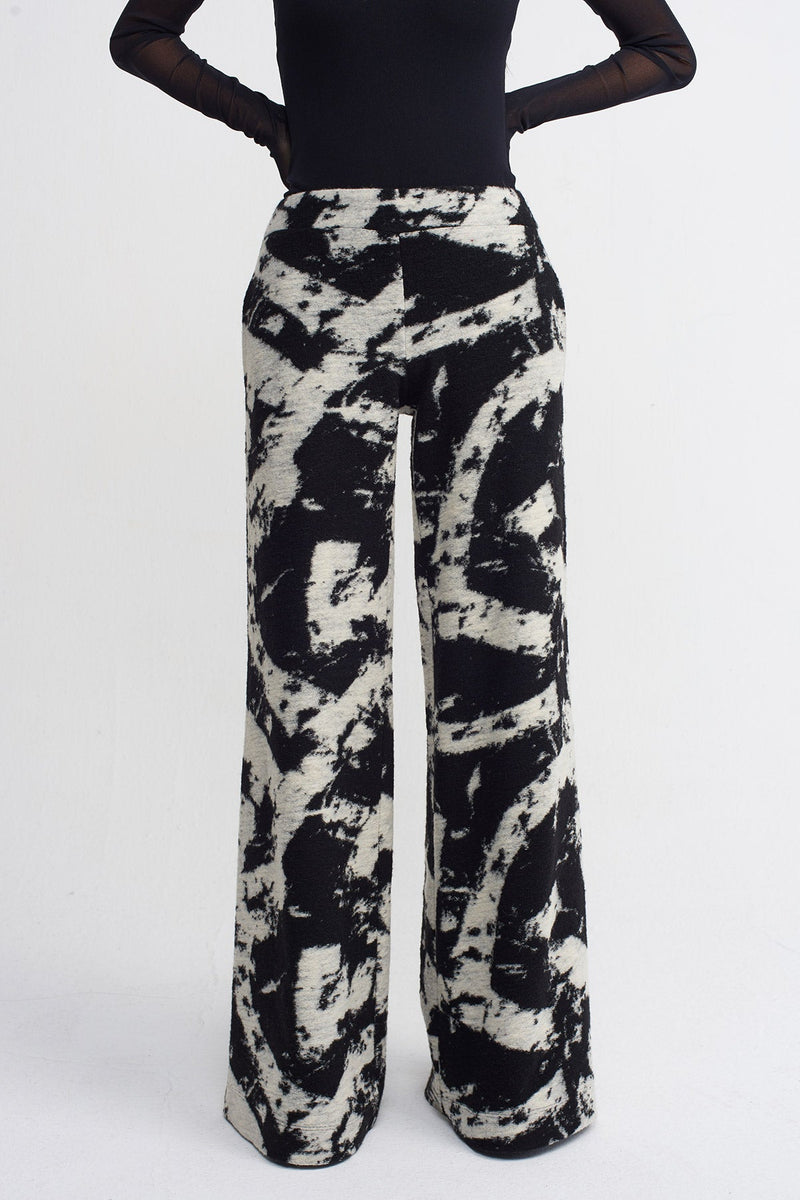 NU Straight Wide Leg Trouser Black/Off White