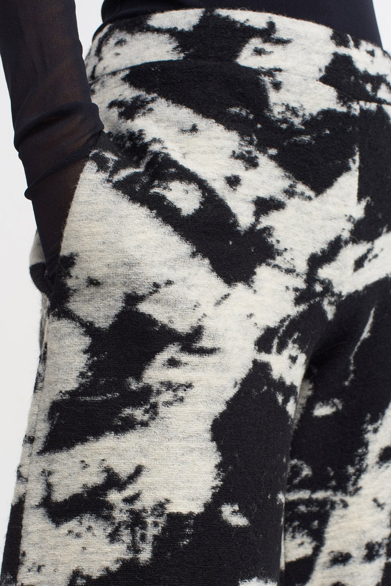 NU Straight Wide Leg Trouser Black/Off White