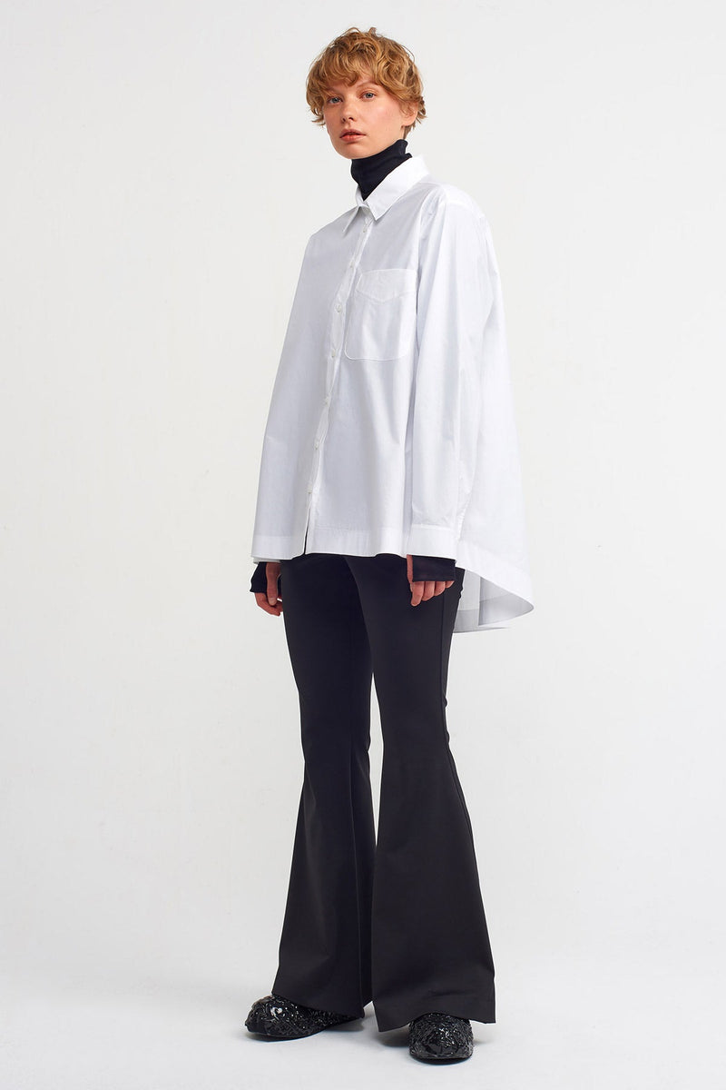 NU Single Pocket Solid Shirt Off White