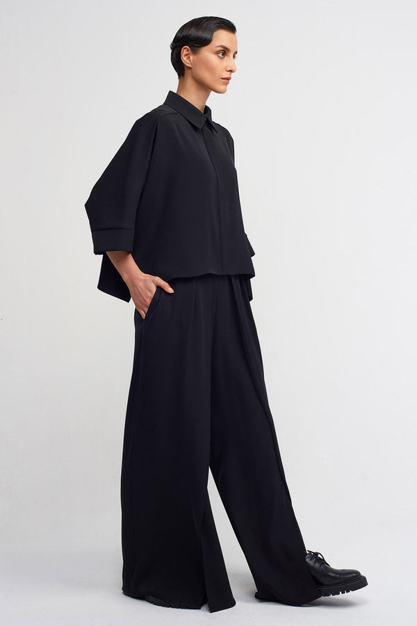 NU Short Elegant Shirt Black