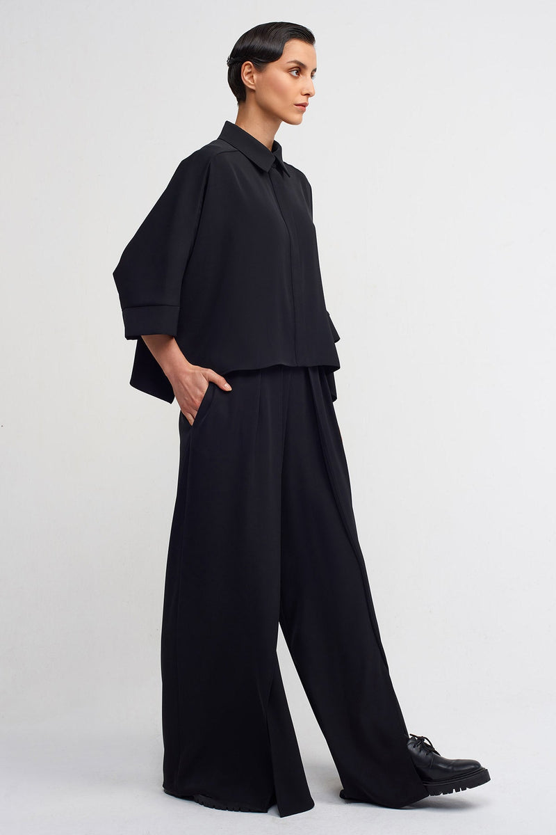 NU Short Elegant Shirt Black